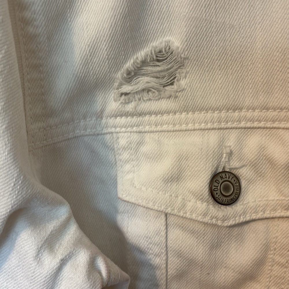 Old Navy White Button-Up Jacket - image 2